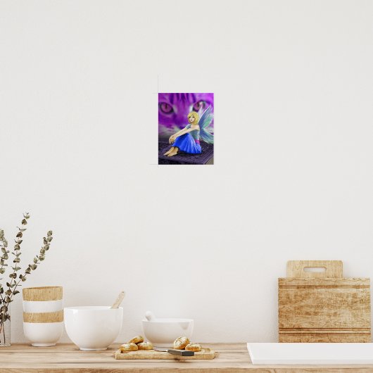 Cat Observes Fairy Poster (Keuken)