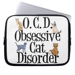 Cat Obsoned Laptop Sleeve