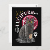 Cat Occult Kitten Gothic Animal Satan Briefkaart (Voorkant / Achterkant)