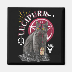 Cat Occult Kitten Gothic Animal Satan Magneet