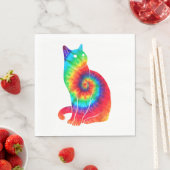 Cat Ocean Tie Dye Rainbow Hippie Servet (Insitu)