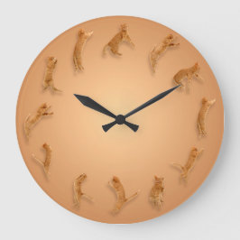 Cat O'Clock Wall Clock Grote Klok