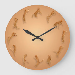 Cat O'Clock Wall Clock Grote Klok