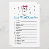 Cat- of Kitten-Baby-tekstscramble-game (Voorkant / Achterkant)
