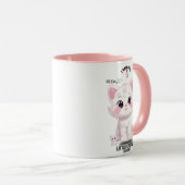 cat offers fun cute mok (Voorkant rechts)