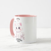 cat offers fun cute mok (Voorkant links)