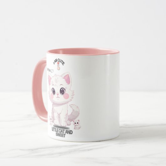 cat offers fun cute mok (Voorkant links)