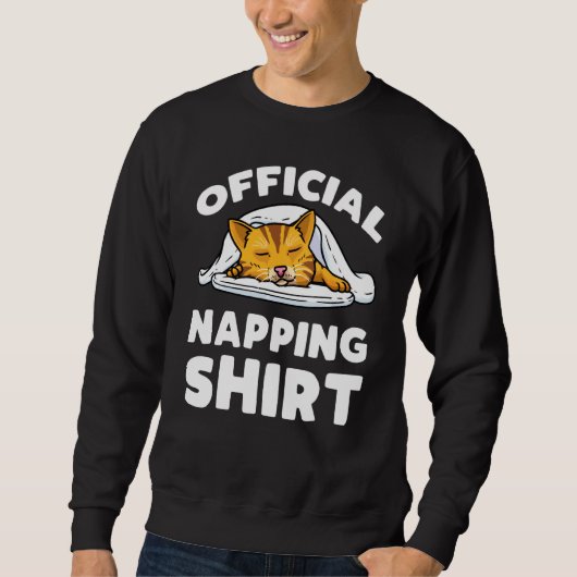 Cat Official Slaping Pajama Cat Napping Trui (Voorkant)