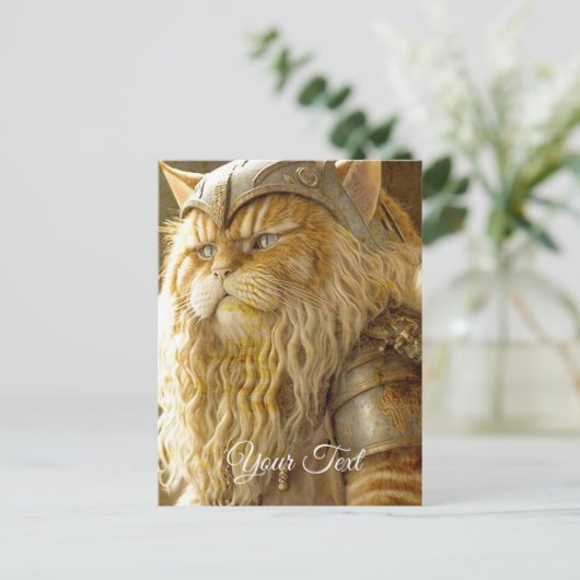 Cat Old Viking. Briefkaart (Staand voorkant)