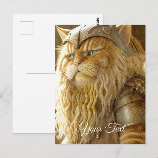 Cat Old Viking. Briefkaart (Voorkant / Achterkant)