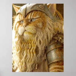 Cat Old Viking. Poster