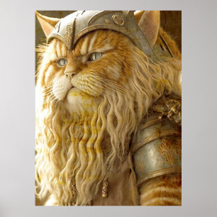 Cat Old Viking. Poster
