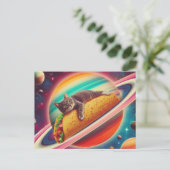 Cat on a Taco Planet Briefkaart (Staand voorkant)