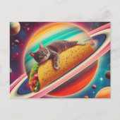 Cat on a Taco Planet Briefkaart (Voorkant)
