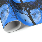 Cat on a Wire Blue Moon Cadeaupapier (Rol Hoek)