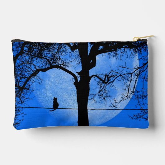 Cat on a Wire Blue Moon Etui (Achterkant)