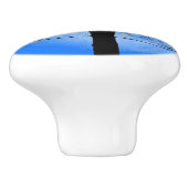 Cat on a Wire Blue Moon Keramische Knop (Zijkant)