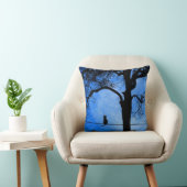 Cat on a Wire Blue Moon Kussen (Stoel)