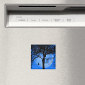 Cat on a Wire Blue Moon Magneet (Insitu (Vaatwasser))