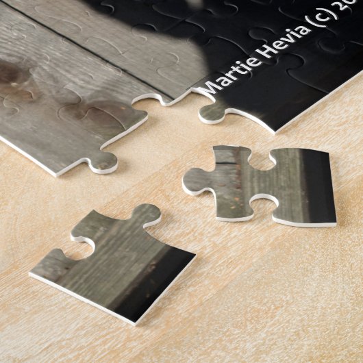 Cat on Fence #9 (gepersonaliseerde offerte) Legpuzzel (Zijkant)