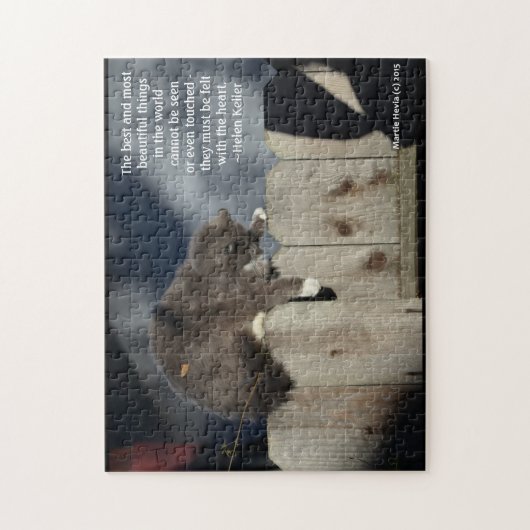 Cat on Fence #9 (gepersonaliseerde offerte) Legpuzzel (Verticaal)