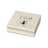 Cat On Swing Wood Stamp Rubberstempel (Stempel)