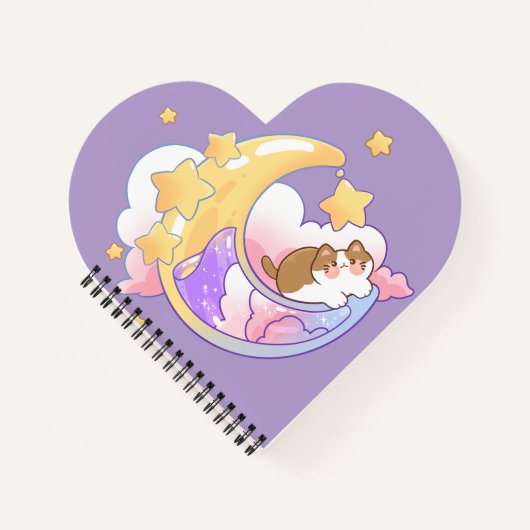 cat on the moon notitieboek (Voorkant)