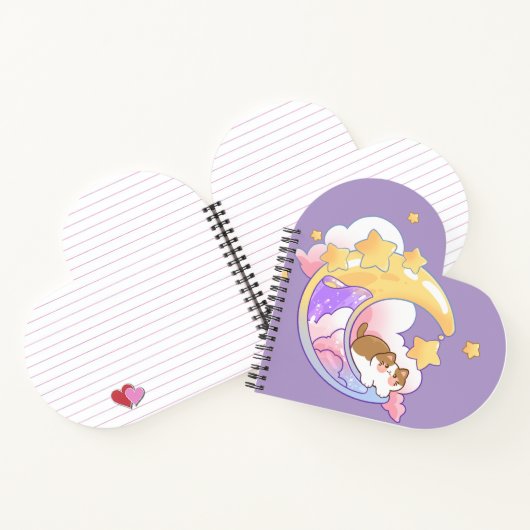 cat on the moon notitieboek (Binnen)