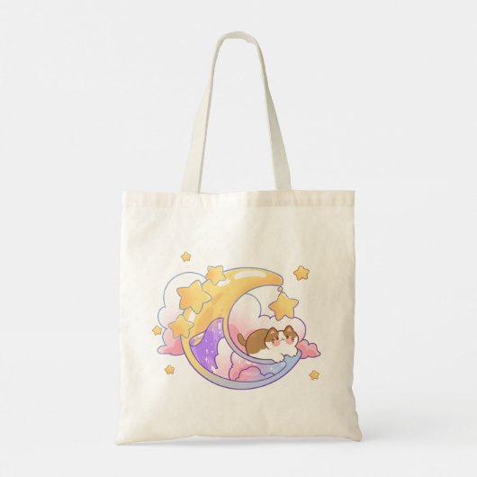 cat on the moon tote bag (Achterkant)