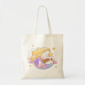 cat on the moon tote bag (Voorkant)