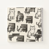 Cat on the Piano Notebook Notitieboek (Achterkant)
