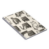 Cat on the Piano photo Notebook Notitieboek (Rechterzijde)