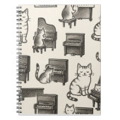 Cat on the Piano photo Notebook Notitieboek (Voorkant)