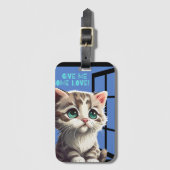 CAT ON THE WINDOW OFFERTE BAGAGELABEL (Voorkant (verticaal))
