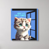 CAT ON THE WINDOW OFFERTE CANVAS AFDRUK (Voorkant)