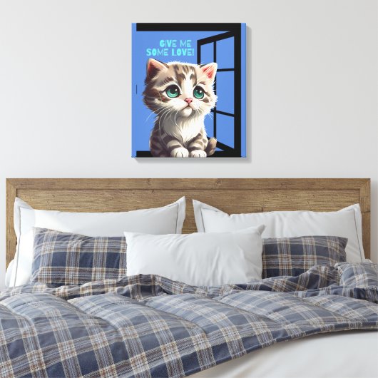 CAT ON THE WINDOW OFFERTE CANVAS AFDRUK (Insitu (Slaapkamer))
