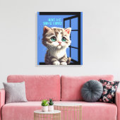 CAT ON THE WINDOW OFFERTE CANVAS AFDRUK (Insitu (Woonkamer))
