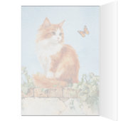 Cat on Wall - 5" x 7" Art Kaart (Binnen (Links))