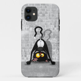 Cat ondersteboven Funny Cartoon Character Case-Mate iPhone Case
