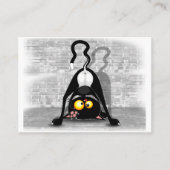 Cat ondersteboven Funny Cartoon Character Visitekaartje (Voorkant)