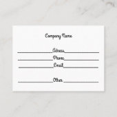 Cat ondersteboven Funny Cartoon Character Visitekaartje (Achterkant)