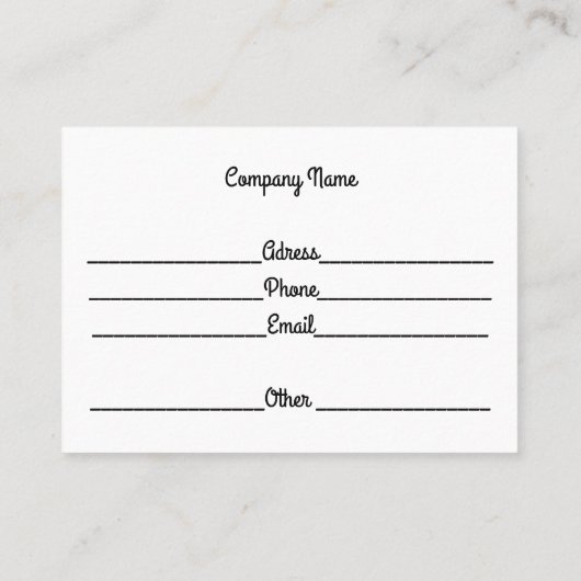 Cat ondersteboven Funny Cartoon Character Visitekaartje (Achterkant)