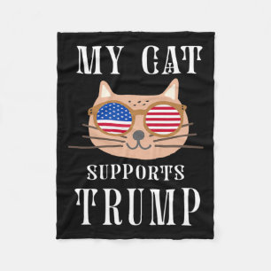 Cat ondersteunt Trump 2024 Take America Back Elect Fleece Deken
