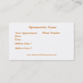 Cat-oogkaart Afsprakenkaartje (Achterkant)