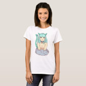 Cat Oppai Girl T-shirt (Voorkant volledig)