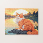 Cat Orange and White Legpuzzel (Horizontaal)