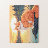 Cat Orange and White Legpuzzel (Verticaal)
