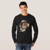Cat Oranje Cat Cat Torn Cloth Kitten T-shirt (Voorkant volledig)