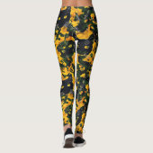 Cat Oranje Pattern Leggings (Achterkant)