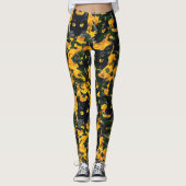 Cat Oranje Pattern Leggings (Voorkant)
